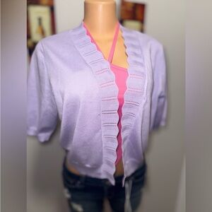 NWT purple cardigan size L